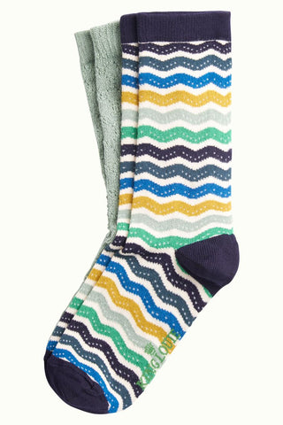 King Louie Socks 2 Pack Sassy Blue 05090413: Fijne sokken gemaakt van bamboe.