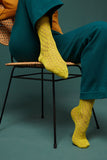 King Louie Socks 2 Pack Sassy Cream 05090072: gele sokken met ajourprint 