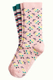 King Louie Socks 2 Pack Savannah Granny Pink 05092767