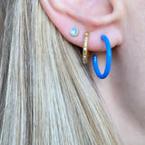 Lulu Copenhagen color hoops medium pair enamel blue LULU1064