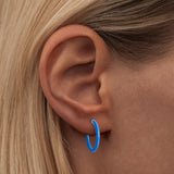 Lulu Copenhagen color hoops medium pair enamel blue LULU1064