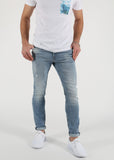 M.O.D. Marcel slim fit vermont blue SP21-1005-3262: comfortabele jogging jeans 