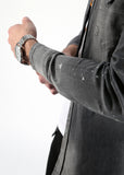 M.O.D. Men blouse leaf grey AU20-MS785-3139: grijze blouse met borstzakjes