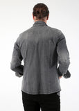 M.O.D. Men blouse leaf grey AU20-MS785-3139: grijze blouse 