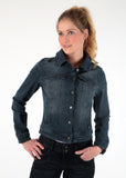 M.O.D. Suzy jeans jacket osman blue MOD-AU20-JJ002-2658: spijkerjas met lichte used wassing