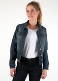 M.O.D. Suzy jeans jacket osman blue MOD-AU20-JJ002-2658: blauw spijkerjasje met knoopsluiting