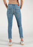 M.O.D. Suzy skinny fit dakota blue SP21-2012-3239: lichtblauwe jeans tot op de enkel