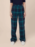 Blauwe broek met ruit | Mademoiselle YéYé one step beyond trousers tartan blue/green
