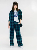 Blauwe broek met ruit | Mademoiselle YéYé one step beyond trousers tartan blue/green