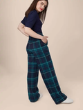Blauwe broek met ruit | Mademoiselle YéYé one step beyond trousers tartan blue/green