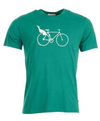 T-shirt van biologisch katoen | Munoman Shirt Tito dadbike evergreen