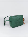 Nice Things cross bodybag willow green WBL001-507: groen schoudertasje met vogel print