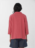 Organication women's garment dyed 3/4 sleeve t-shirt desert rose WOR13380