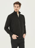 Organication men's full zip sweatshirt black 12655