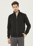 Organication men's full zip sweatshirt black 12655