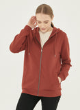 Organication women's full zip hoodie ginger WCASUAL020