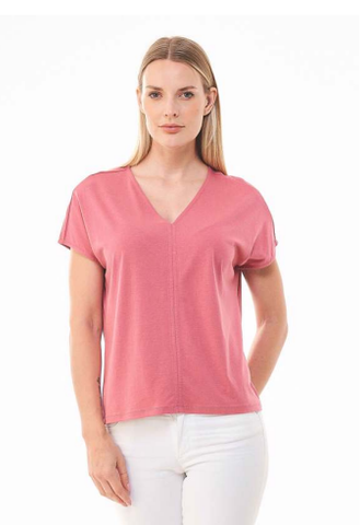 Organication women's v-neck t-shirt desert rose WOR13352