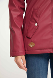 Ragwear Jacket Marge red 2021-60040-4000: rode winterjas met zakken met drukknopen
