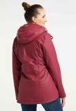 Ragwear Jacket Marge red 2021-60040-4000: rode jas met capuchon met trekkoord
