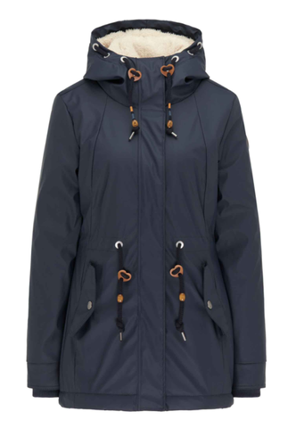 Ragwear jackets monadis rainy navy 2021-60042-2028: blauwe waterdichte winterjas van polyester