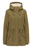 Ragwear jackets monadis rainy olive 2021-60042-5031: warme winterjas met nep bont aan de binnenkant