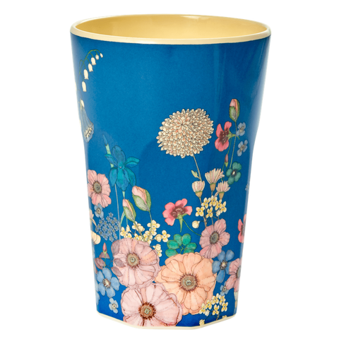 Rice-large-melamine-cup-blue-flower-collage-print-MELCU-LFLCOL