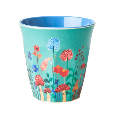 Rice medium melamine cup with winther flower collage print MELCU-WFC