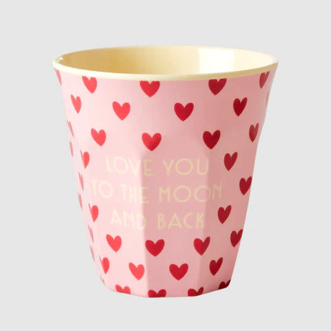 Rice melamine kids cup in love you to the moon and back print