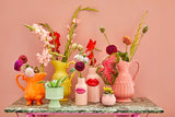 Rice-small-round-enamel-flower-pot-pink-choose-happy-FLPOT-SFI: klein roze vaasje/bloempot