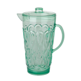Rice Acrylic Jug With Swirly Embossed Detail Pastel Green Large HSJUG-SWPG