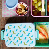 Rice Large Lunchbox With Divider Dinosaur Print BXLUN-DINO.