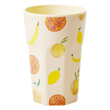 Rice Melamine Cup With Happy Fruits Print Tall MELCU-LHAFR