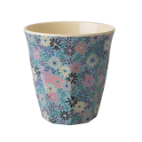 Rice Melamine Cup With Small Flower Print Two Tone MELCU-SMFL