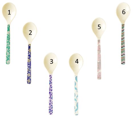 Rice Melamine Teaspoon Assorted Life is Better in Color Prints