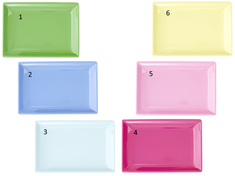 Rice Rectangular Melamine Sushi Tray in Assorted Colors