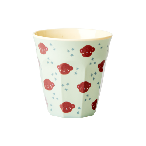 Rice Small Melamine Cup With Monkey Print KICUP-MON