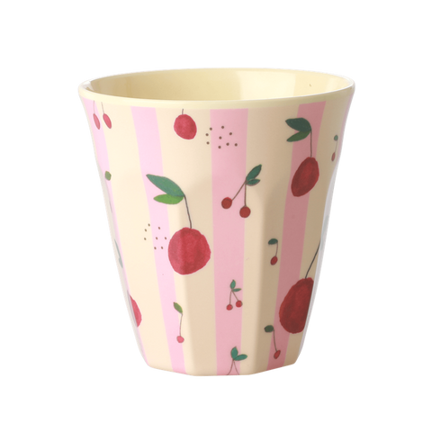 Rice medium melamine cup with cherry print MELCU-CHER