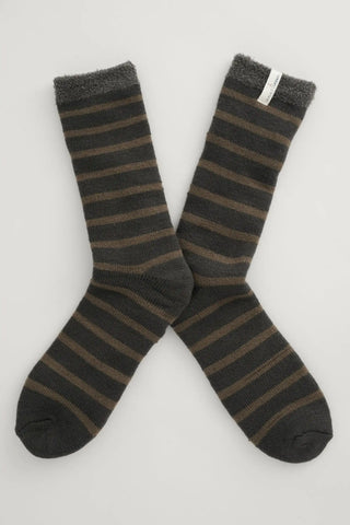 Seasalt Cornwall men's cabin socks breton slate moorstone 209860B003