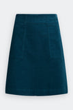 Seasalt Cornwall may's rock skirt dark storm 162925B022: blauwe rok met opgestikte zakken