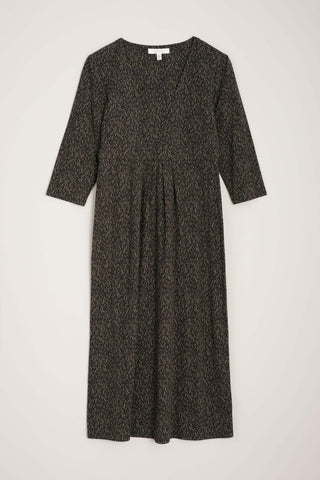 Seasalt Cornwall seed packet dress lino seabed onyx 211449B021