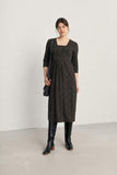 Seasalt Cornwall seed packet dress lino seabed onyx 211449B021