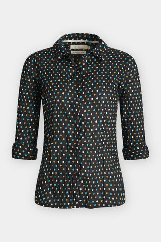 Seasalt Cornwall Larissa Shirt Polka Dot Onyx 1360335B00