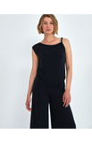 Surkana asymmetric top with twisted strap black 522LIMO015-00 
