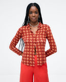Surkana long sleeve shirt red 513SOVE112-40