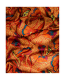 Surkana mixed floral print scarf orange K32GARD222-20 