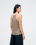 Surkana printed top with straps black 523HESA026-00