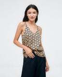 Surkana printed top with straps black 523HESA026-00
