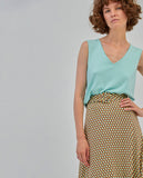 Surkana skirt with belt green 522MABA613-61