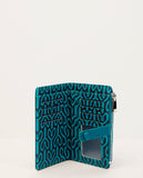 Surkana small purse with inner print turquoise 22MUNO111-53