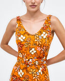 Surkana strappy midi dress with belt orange 523OASS717-20
